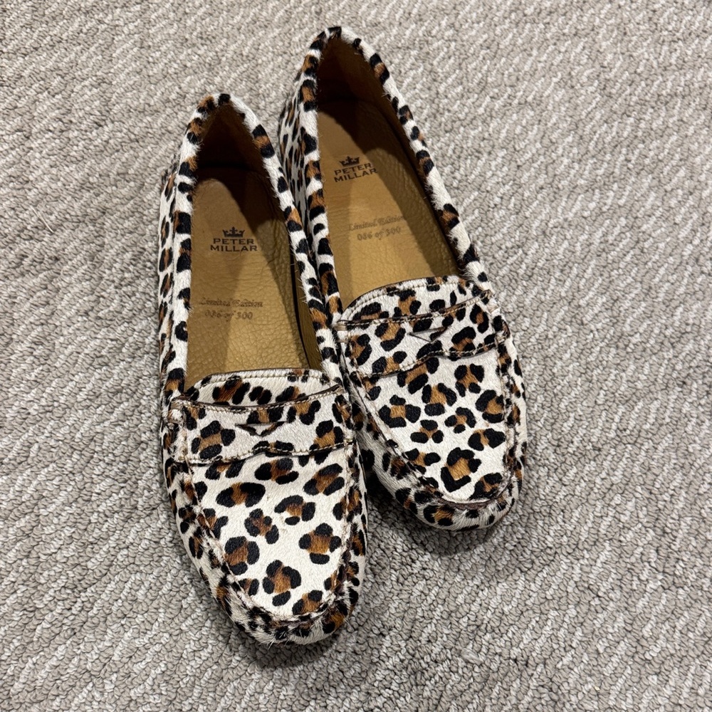 Peter Millar Leopard Print Flats